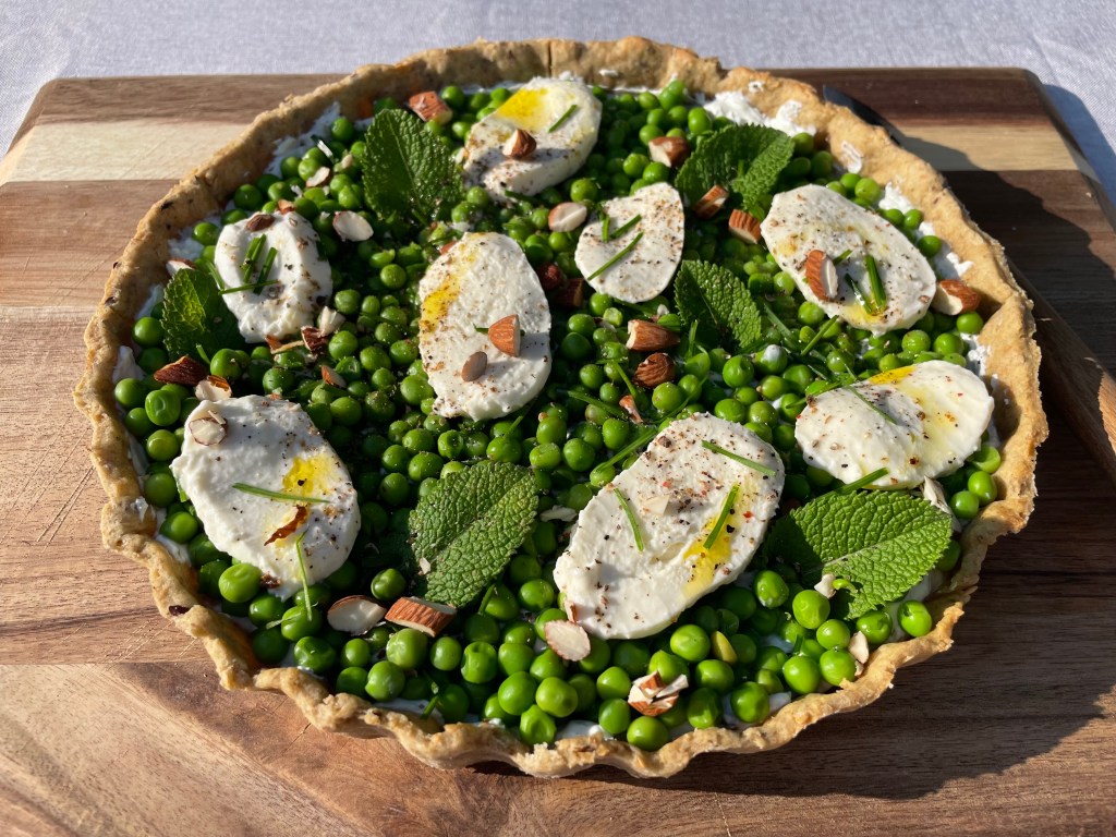 TARTE PETITS POIS, FROMAGE FRAIS ET&nbsp;MOZZARELLA